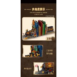 MorkModel 028005 Mork Model 028005 SÁCH TÀU STEAMPUNK bộ đồ chơi xếp lắp ráp ghép mô hình STEAMPUNK TRAIN BOOKEND 1252 khối
