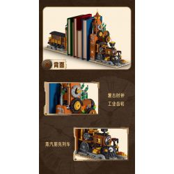 MorkModel 028005 Mork Model 028005 SÁCH TÀU STEAMPUNK bộ đồ chơi xếp lắp ráp ghép mô hình STEAMPUNK TRAIN BOOKEND 1252 khối