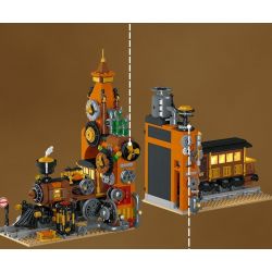 MorkModel 028005 Mork Model 028005 SÁCH TÀU STEAMPUNK bộ đồ chơi xếp lắp ráp ghép mô hình STEAMPUNK TRAIN BOOKEND 1252 khối