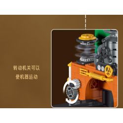 MorkModel 028005 Mork Model 028005 SÁCH TÀU STEAMPUNK bộ đồ chơi xếp lắp ráp ghép mô hình STEAMPUNK TRAIN BOOKEND 1252 khối