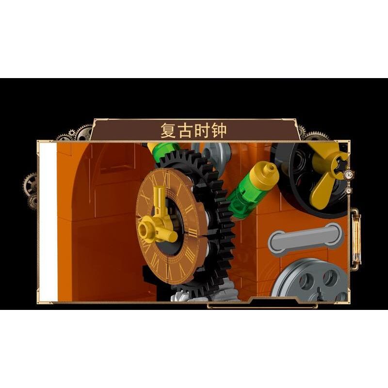 MorkModel 028005 Mork Model 028005 SÁCH TÀU STEAMPUNK bộ đồ chơi xếp lắp ráp ghép mô hình STEAMPUNK TRAIN BOOKEND 1252 khối