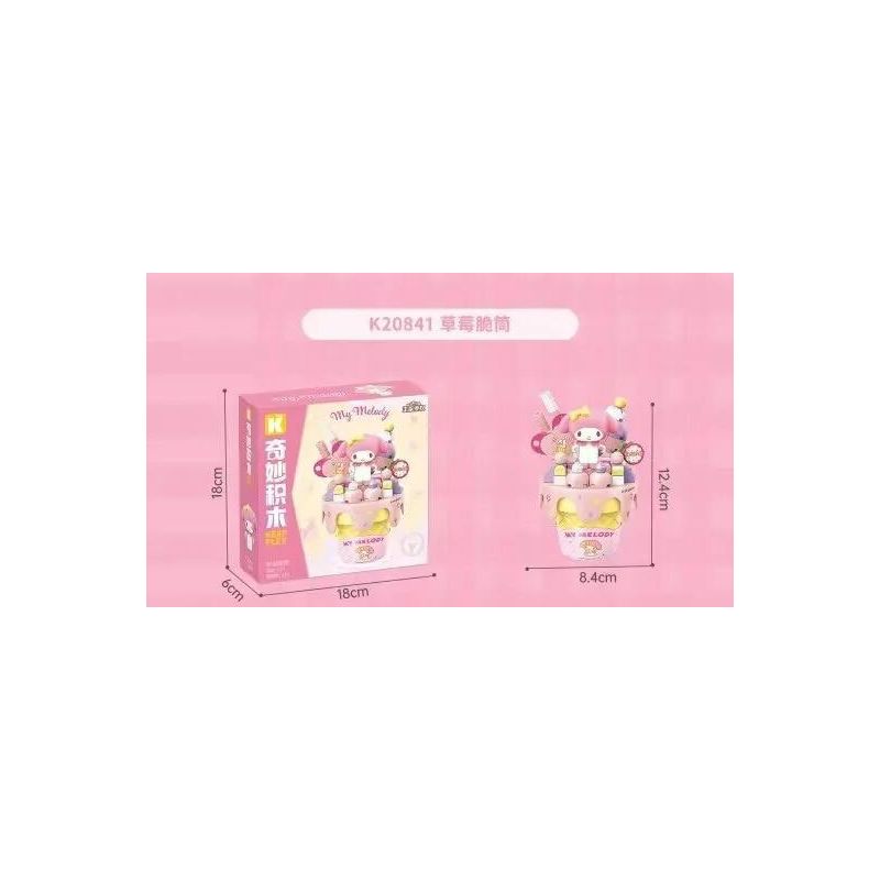KEEPPLEY K20844 20844 KEM ỐC QUẾ SANRIO GIÒN MÀU CAM bộ đồ chơi xếp lắp ráp ghép mô hình SANRIO CHARACTERS 114 khối