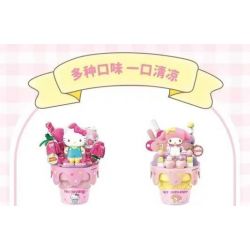 KEEPPLEY K20845 20845 KEM ỐC QUẾ SANRIO GIÒN bộ đồ chơi xếp lắp ráp ghép mô hình SANRIO CHARACTERS 128 khối