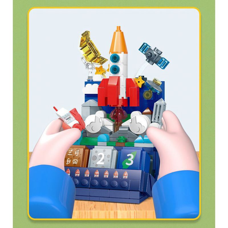 JP 96010 NHẬN LỊCH ĐÁNH THỨC RICH LION bộ đồ chơi xếp lắp ráp ghép mô hình 419 khối