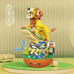 JP 33002 HỘP NHẠC VUA QUÁI VẬT bộ đồ chơi xếp lắp ráp ghép mô hình 489 khối