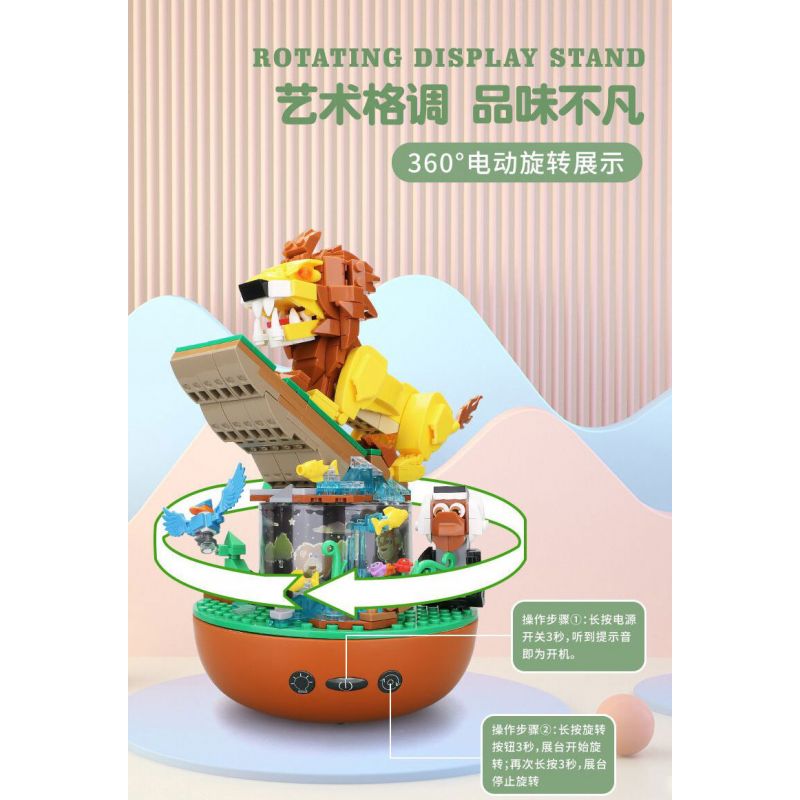 JP 33003 DAPENG DANG RỘNG ĐÔI CÁNH HỘP NHẠC bộ đồ chơi xếp lắp ráp ghép mô hình 434 khối