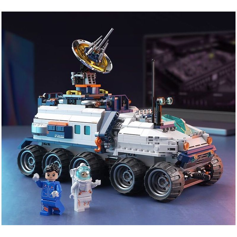 JAKI CK002 SPACE FUN BÌNH MINH THÁM HIỂM ROVER bộ đồ chơi xếp lắp ráp ghép mô hình City BREAKING-DAWN DETECTION VEHICLE Thành Phố