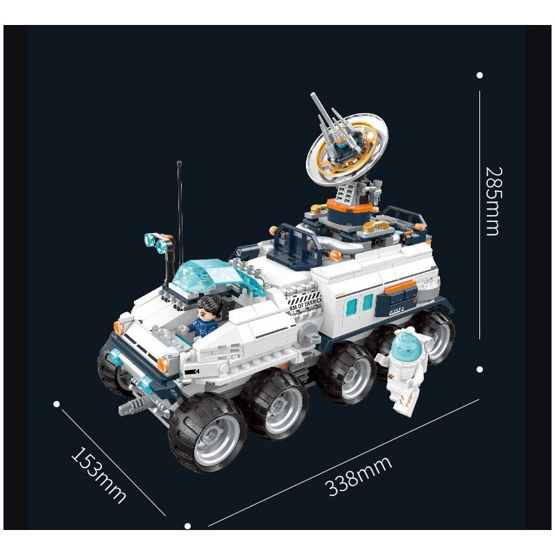 JAKI CK002 SPACE FUN BÌNH MINH THÁM HIỂM ROVER bộ đồ chơi xếp lắp ráp ghép mô hình City BREAKING-DAWN DETECTION VEHICLE Thành Phố