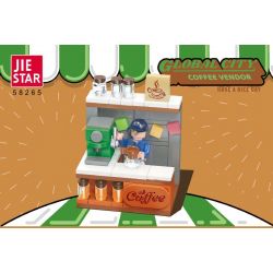 JIESTAR 58265 THÀNH PHỐ TOÀN CẦU QUÁN CÀ PHÊ bộ đồ chơi xếp lắp ráp ghép mô hình City GLOBAL CITY COFFEE VENDOR 106 khối