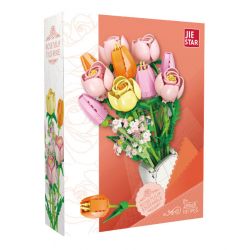 JIESTAR JJ9065 9065 HOA TULIP bộ đồ chơi xếp lắp ráp ghép mô hình Creator ROSE TULIP Sáng Tạo 1011 khối