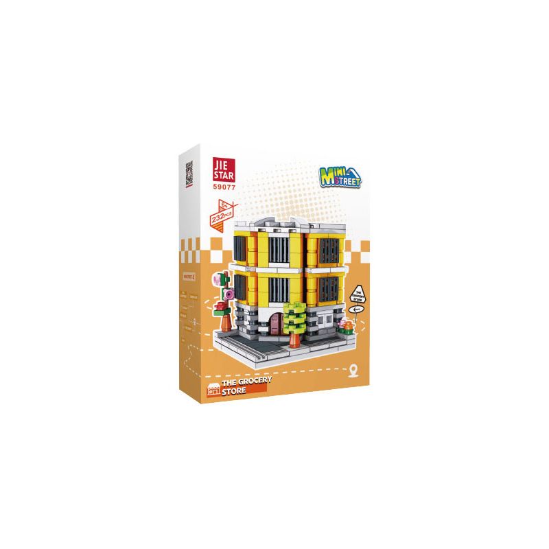 JIESTAR 59077 CỬA HÀNG TẠP HÓA bộ đồ chơi xếp lắp ráp ghép mô hình TIME GROCERY STORE 232 khối