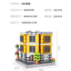 JIESTAR 59077 CỬA HÀNG TẠP HÓA bộ đồ chơi xếp lắp ráp ghép mô hình TIME GROCERY STORE 232 khối