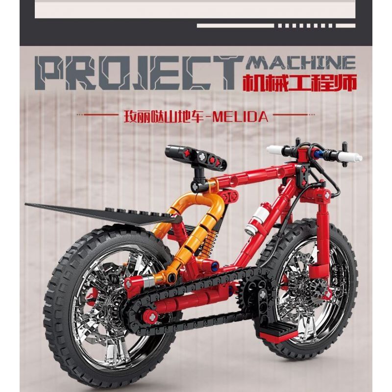 Kazi KY1119 1119 XE ĐẠP LEO NÚI MELIDA bộ đồ chơi xếp lắp ráp ghép mô hình Technic Kỹ Thuật Công Nghệ Cao Mô Hình Phương Tiện 212 khối