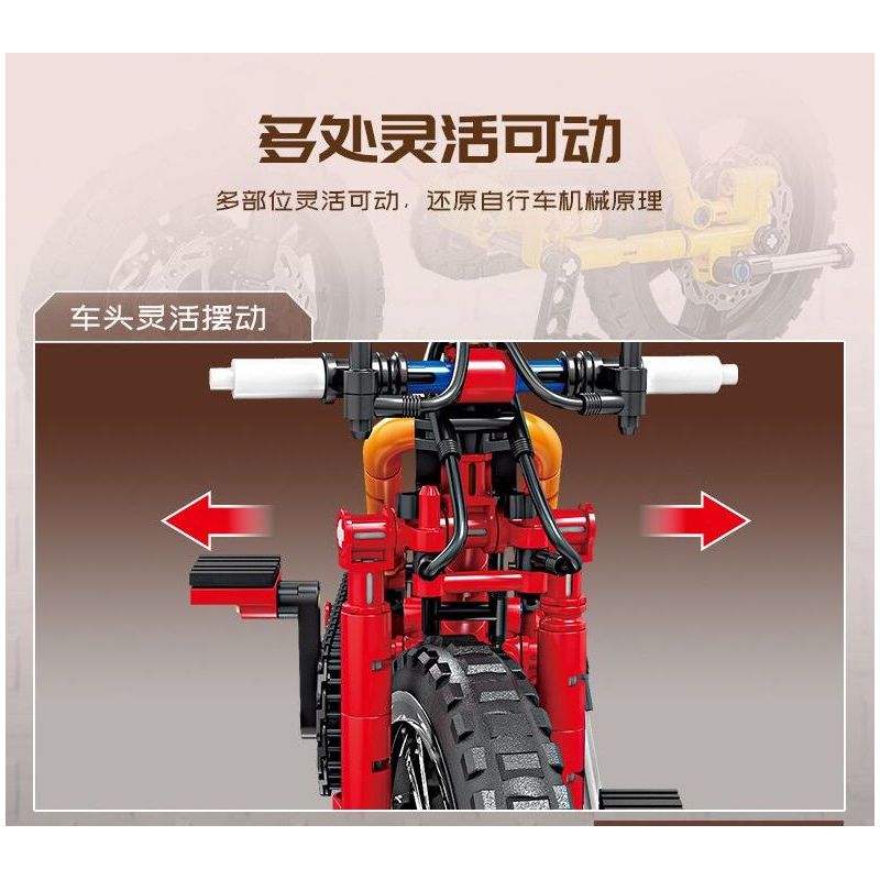 Kazi KY1119 1119 XE ĐẠP LEO NÚI MELIDA bộ đồ chơi xếp lắp ráp ghép mô hình Technic Kỹ Thuật Công Nghệ Cao Mô Hình Phương Tiện 212 khối