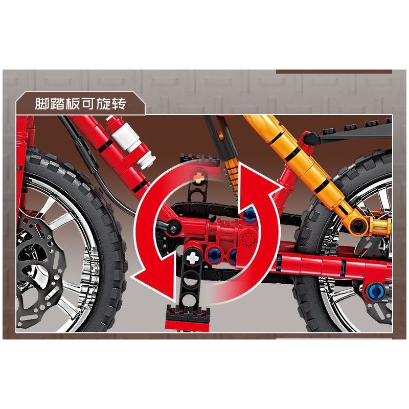 Kazi KY1119 1119 XE ĐẠP LEO NÚI MELIDA bộ đồ chơi xếp lắp ráp ghép mô hình Technic Kỹ Thuật Công Nghệ Cao Mô Hình Phương Tiện 212 khối