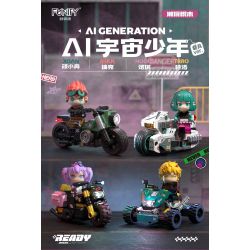 FUNIFY W9023 9023 CẬU BÉ MÔ TÔ KHÔNG GIAN AI bộ đồ chơi xếp lắp ráp ghép mô hình AI GENERATION