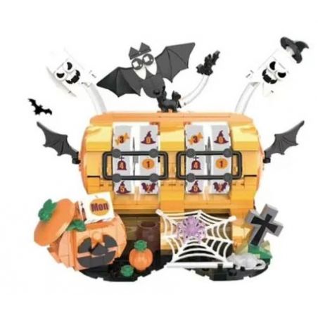 DK 715 LỊCH ĐỂ BÀN HALLOWEEN bộ đồ chơi xếp lắp ráp ghép mô hình Creator HALLOWEEN CALENDAR Sáng Tạo