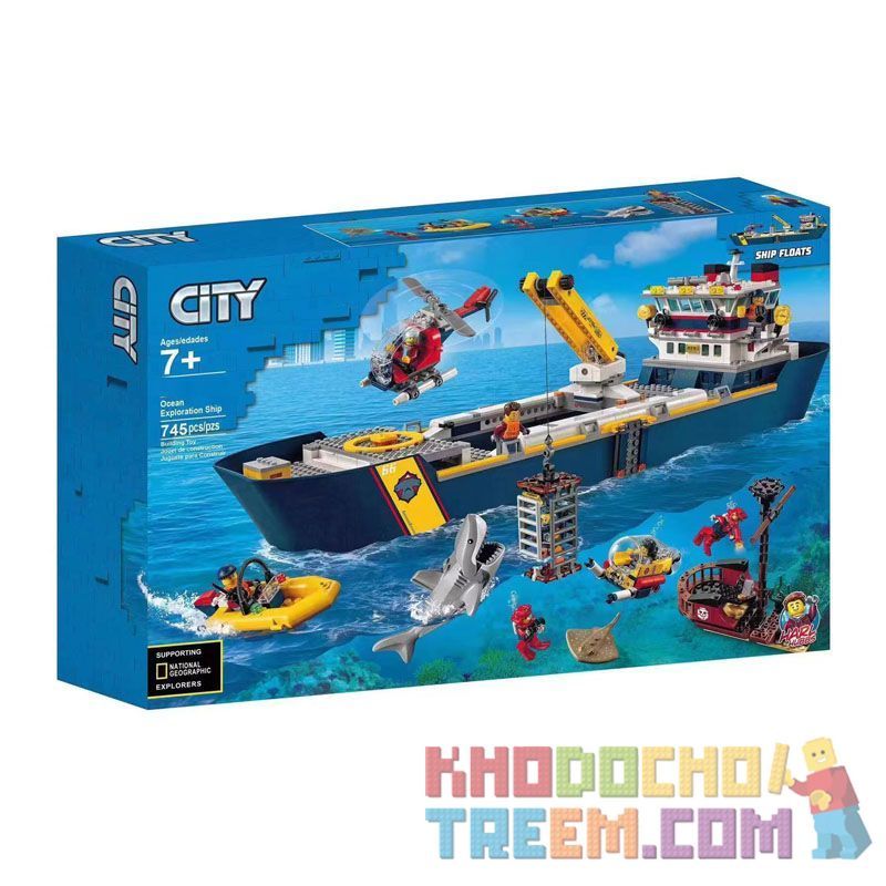 NOT Lego MARINE RESEARCH VESSEL 60266 66113 TANK 11617 xếp lắp ráp ghép mô hình TÀU NGHIÊN CỨU BIỂN THÁM HIỂM ĐẠI DƯƠNG City Thành Phố 745 khối