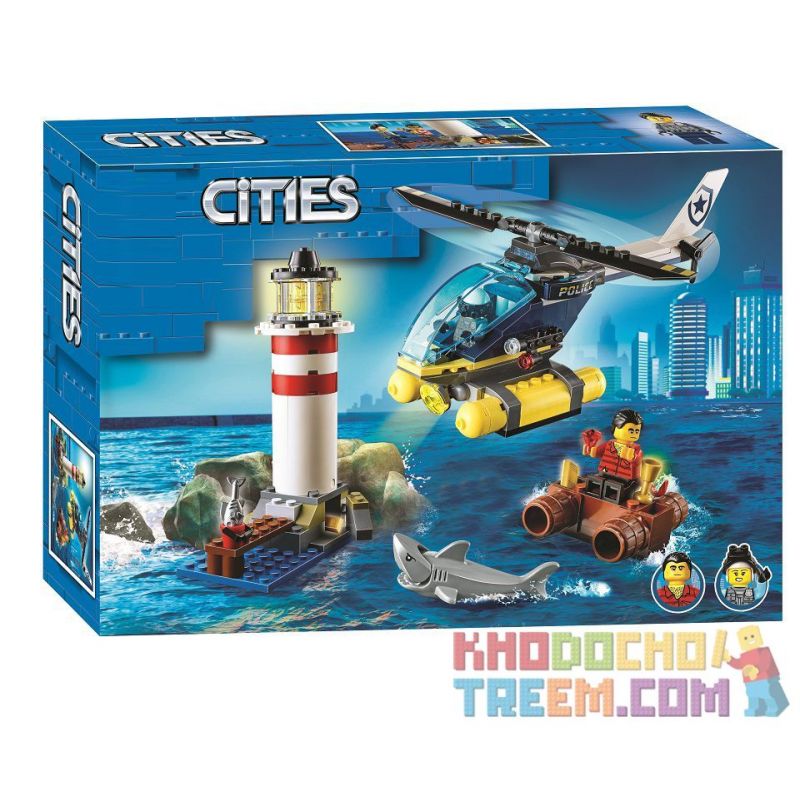 NOT Lego ELITE POLICE LIGHTHOUSE CAPTURE 60274 LARI BELA 11620 xếp lắp ráp ghép mô hình CẢNH SÁT ƯU TÚ LIGHTHOUSE CATCH CHỤP NGỌN HẢI ĐĂNG City Thành Phố 189 khối