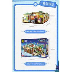 TOP TOY TC2039 2039 HỌC VIỆN ẢO THUẬT MA LITTLE PARROT BEBE THƯ GIẢ TƯỞNG bộ đồ chơi xếp lắp ráp ghép mô hình Movie & Game MAGIC ACADEMY Phim Và Trò Chơi 750 khối