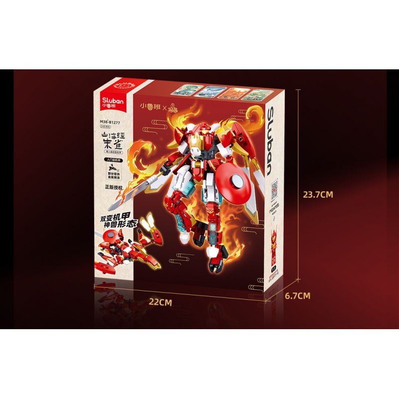 SLUBAN M38-B1277 B1277 1277 M38B1277 38-B1277 CỔ ĐIỂN CỦA NÚI VÀ BIỂN SUZAKU CƠ KHÍ ĐIỀU KHIỂN CÓ NGƯỜI LÁI bộ đồ chơi xếp lắp ráp ghép mô hình 248 khối