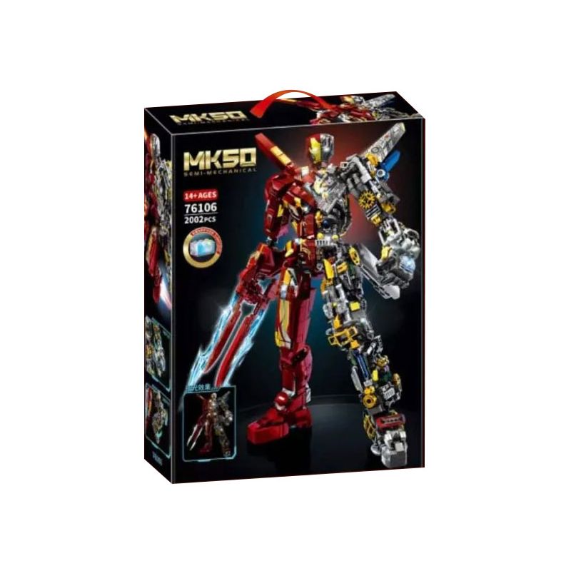 LY 76106 non Lego NGƯỜI SẮT MK50 bộ đồ chơi xếp lắp ráp ghép mô hình Super Heroes MK 50 SEMI-MECHANICAL Siêu Nhân Anh Hùng 2002 khối