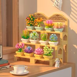 ZHEGAO 622009 CÂY TRỒNG TRONG CHẬU MỌNG NƯỚC bộ đồ chơi xếp lắp ráp ghép mô hình Creator Sáng Tạo 1749 khối