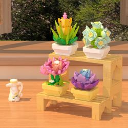 ZHEGAO 622009 CÂY TRỒNG TRONG CHẬU MỌNG NƯỚC bộ đồ chơi xếp lắp ráp ghép mô hình Creator Sáng Tạo 1749 khối