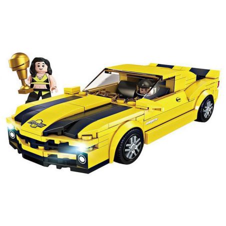 FORANGE FC1605 1605 SIÊU XE NHANH NHẤT CHEVROLET CAMARO bộ đồ chơi xếp lắp ráp ghép mô hình Speed Champions Racing Cars Đua Xe Công Thức 305 khối