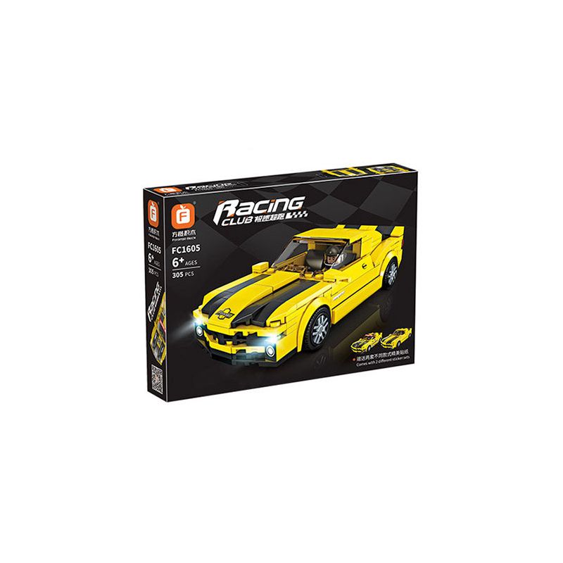 FORANGE FC1605 1605 SIÊU XE NHANH NHẤT CHEVROLET CAMARO bộ đồ chơi xếp lắp ráp ghép mô hình Speed Champions Racing Cars Đua Xe Công Thức 305 khối