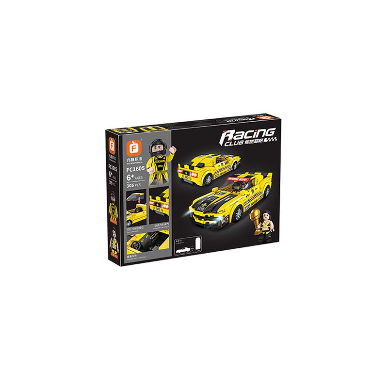 FORANGE FC1605 1605 SIÊU XE NHANH NHẤT CHEVROLET CAMARO bộ đồ chơi xếp lắp ráp ghép mô hình Speed Champions Racing Cars Đua Xe Công Thức 305 khối