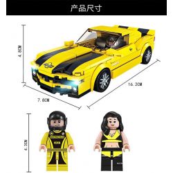 FORANGE FC1605 1605 SIÊU XE NHANH NHẤT CHEVROLET CAMARO bộ đồ chơi xếp lắp ráp ghép mô hình Speed Champions Racing Cars Đua Xe Công Thức 305 khối
