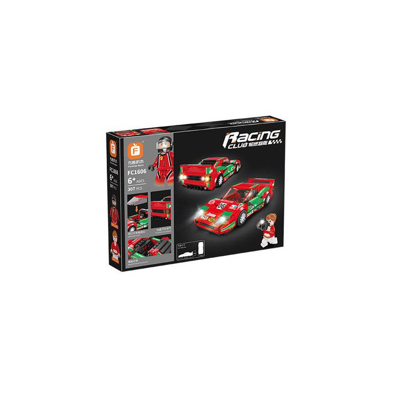 FORANGE FC1606 1606 SIÊU XE NHANH NHẤT FERRARI F40 bộ đồ chơi xếp lắp ráp ghép mô hình Speed Champions Racing Cars Đua Xe Công Thức 307 khối