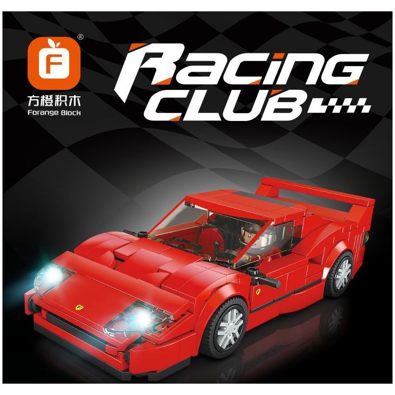 FORANGE FC1606 1606 SIÊU XE NHANH NHẤT FERRARI F40 bộ đồ chơi xếp lắp ráp ghép mô hình Speed Champions Racing Cars Đua Xe Công Thức 307 khối