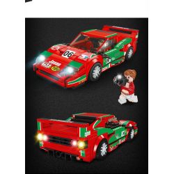 FORANGE FC1606 1606 SIÊU XE NHANH NHẤT FERRARI F40 bộ đồ chơi xếp lắp ráp ghép mô hình Speed Champions Racing Cars Đua Xe Công Thức 307 khối