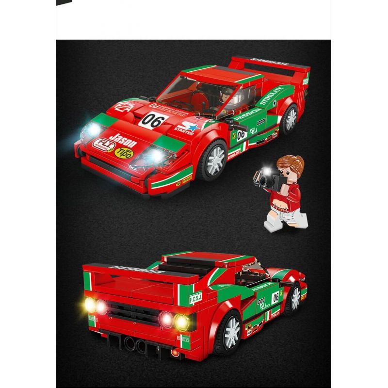 FORANGE FC1606 1606 SIÊU XE NHANH NHẤT FERRARI F40 bộ đồ chơi xếp lắp ráp ghép mô hình Speed Champions Racing Cars Đua Xe Công Thức 307 khối