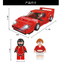 FORANGE FC1606 1606 SIÊU XE NHANH NHẤT FERRARI F40 bộ đồ chơi xếp lắp ráp ghép mô hình Speed Champions Racing Cars Đua Xe Công Thức 307 khối