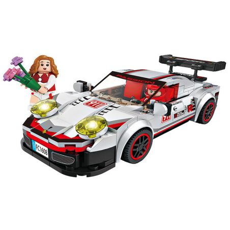 FORANGE FC1608 1608 SIÊU XE CỰC NHANH PORSCHE 911RSR bộ đồ chơi xếp lắp ráp ghép mô hình Speed Champions Racing Cars Đua Xe Công Thức 323 khối