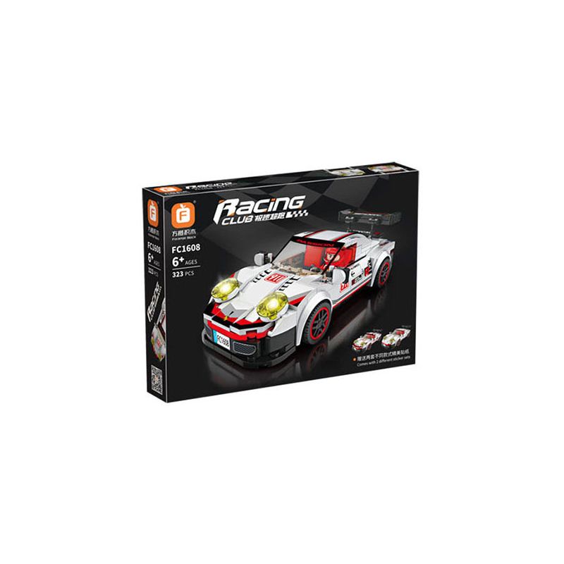FORANGE FC1608 1608 SIÊU XE CỰC NHANH PORSCHE 911RSR bộ đồ chơi xếp lắp ráp ghép mô hình Speed Champions Racing Cars Đua Xe Công Thức 323 khối
