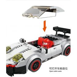 FORANGE FC1608 1608 SIÊU XE CỰC NHANH PORSCHE 911RSR bộ đồ chơi xếp lắp ráp ghép mô hình Speed Champions Racing Cars Đua Xe Công Thức 323 khối