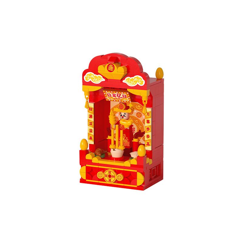 GOQI GQ-3032 3032 GQ3032 non Lego CHÀO MỪNG ĐỀN THẦN TÀI bộ đồ chơi xếp lắp ráp ghép mô hình Creator Sáng Tạo 159 khối