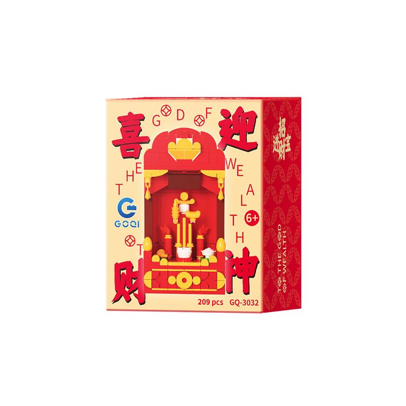 GOQI GQ-3032 3032 GQ3032 CHÀO MỪNG ĐỀN THẦN TÀI bộ đồ chơi xếp lắp ráp ghép mô hình Creator Sáng Tạo 159 khối