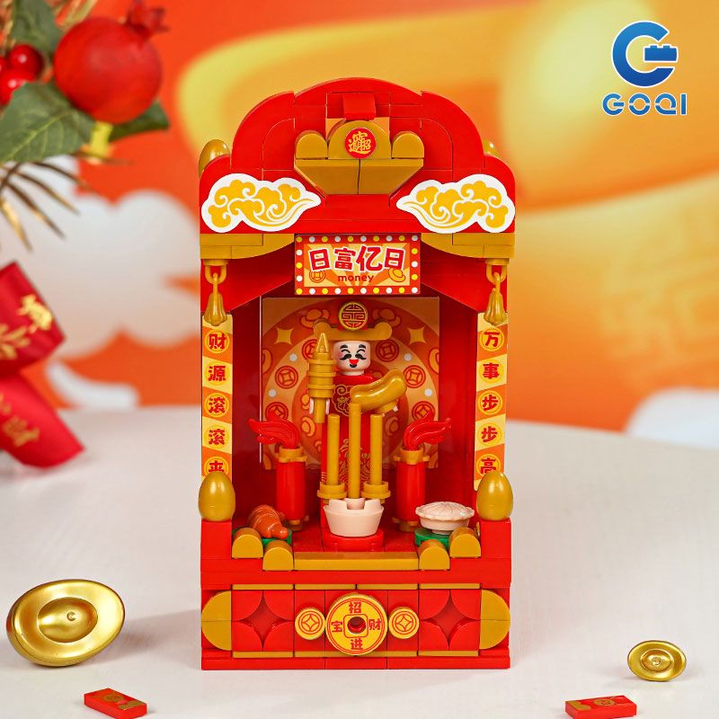 GOQI GQ-3032 3032 GQ3032 CHÀO MỪNG ĐỀN THẦN TÀI bộ đồ chơi xếp lắp ráp ghép mô hình Creator Sáng Tạo 159 khối