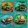 LE YI 69017 MECHA TRỌNG LỰC 4 TỔ HỢP XE TĂNG JAGDTIGER PHÁO PHÒNG KHÔNG TỰ HÀNH JAGDPANTHER CHỐNG ELEPHANT ASSAULT bộ đồ chơi xếp lắp ráp ghép mô hình Military Army Quân Sự Bộ Đội 998 khối