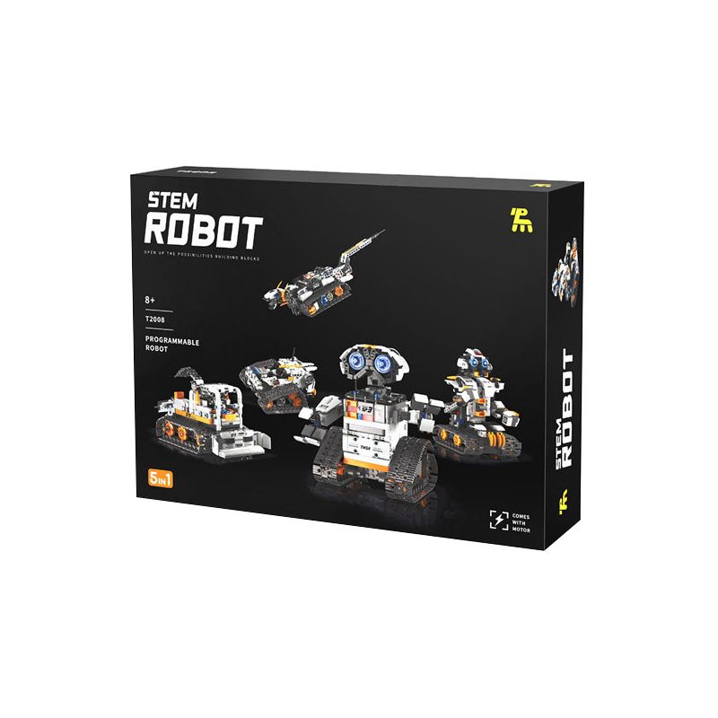 TAKUKI T2008 2008 non  ROBOT LẬP TRÌNH NĂM TRONG MỘT bộ đồ chơi xếp lắp ráp ghép mô hình  PROGRAMMABLE ROBOT 5IN1 Kỹ Thuật Công Nghệ Cao Mô Hình Phương Tiện