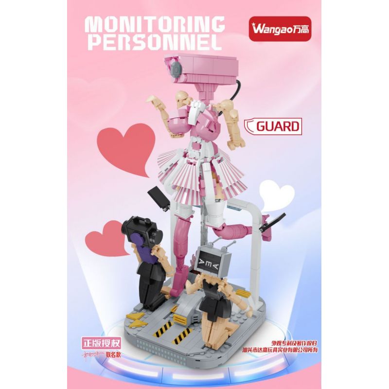WANGAO 288045 MÀN HÌNH bộ đồ chơi xếp lắp ráp ghép mô hình Movie & Game MONITORING PERSONNEL Phim Và Trò Chơi