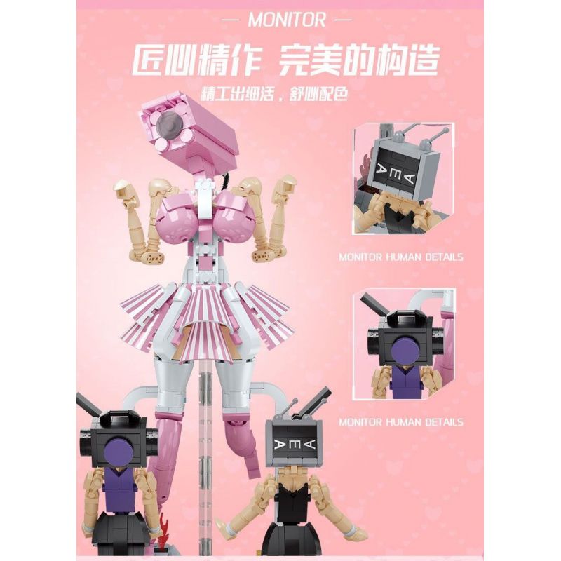 WANGAO 288045 MÀN HÌNH bộ đồ chơi xếp lắp ráp ghép mô hình Movie & Game MONITORING PERSONNEL Phim Và Trò Chơi