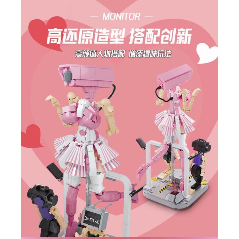 WANGAO 288045 MÀN HÌNH bộ đồ chơi xếp lắp ráp ghép mô hình Movie & Game MONITORING PERSONNEL Phim Và Trò Chơi