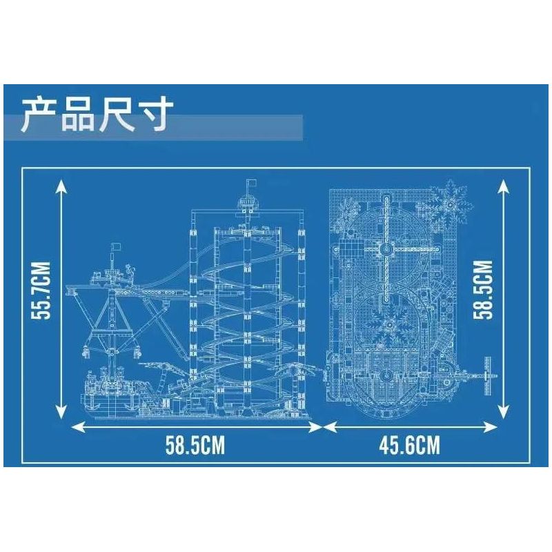 MouldKing 11013 Mould King 11013 TÀU LƯỢN SIÊU TỐC XOẮN ĐÔI bộ đồ chơi xếp lắp ráp ghép mô hình Creator DOUBLE HELIX ROLLER COASTER Sáng Tạo 2174 khối