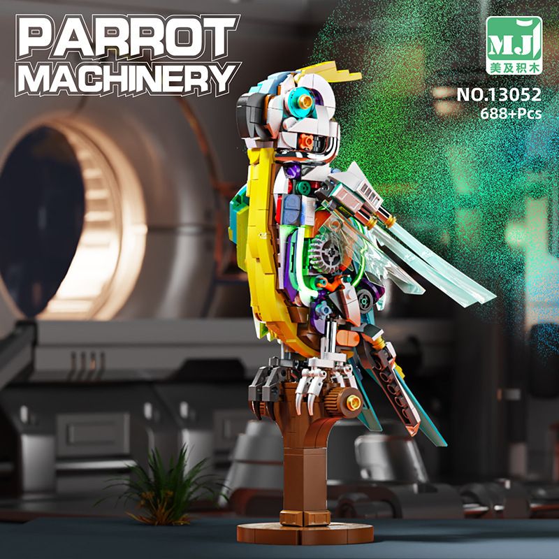 BEAUTY AND 13052 VẸT CYBORG bộ đồ chơi xếp lắp ráp ghép mô hình PARROT MACHINERY 688 khối